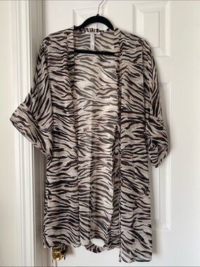 Flora Nikrooz Animal Print Sheer Robe